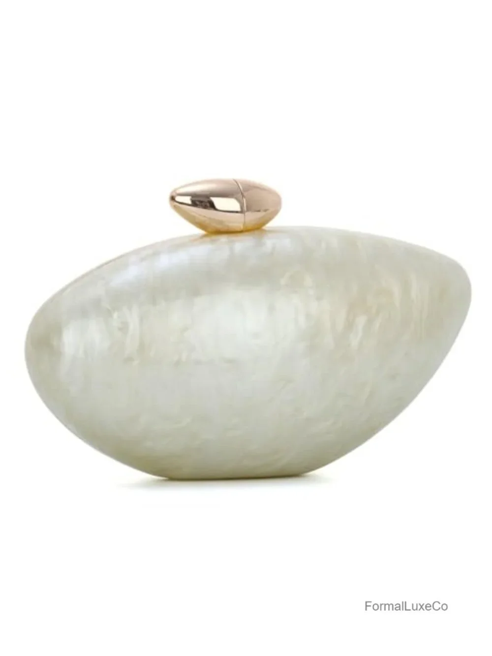 Shell Shaped Acrylic Clutch Metallic Evening Bag Party Formal